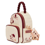 Loungefly Cream & Red Floral Sling Bag