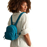 Cotton Mini Backpack Purse, Forever Green