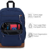 JanSport Cool Backpack, with 15-inch Laptop Sleeve - Large Computer Bag Rucksack with 2 Compartments, Ergonomic Straps, Navy