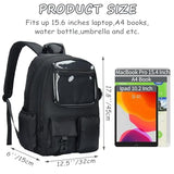 Ocbabe Kids Backpack for Girls Bookbag College Middle High School Bag for Student Black Plain Ita Bag