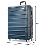 Samsonite Omni 2 28-Inch Large Checked Hardside Luggage with 360° Spinner Wheels - Scratch Resistant Hardshell - TSA Lock - Expandable Polycarbonate Shell for Lightweight Travel - Nova Teal