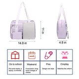 STEAMEDBUN Kawaii Ita Bag Japanese School Bag Cute Tote Bag Large Shoulder Anime Heart Purse