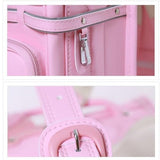 Star-Wind Ransel Randoseru automatic Japanese School bags for boys girls Senior PU leather light weight Rain Cover
