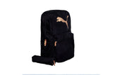 PUMA Evercat Rhythm Backpack & Pencil Case Black Rose Gold One Size