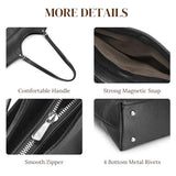 S-ZONE Leather Tote Bag for Women Work Travel Shoulder Bags Designer Purses with Zipper
