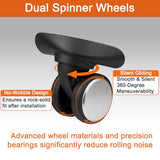 Toofire Wheels for Samsonite Freeform Luggage, Replacement Kit for Carry On Suitcase(2 Pack)