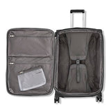 Samsonite Soft-Sided 25-Inch Lightweight Medium Checked Expandable Element Suitcase: Durable, 360° Spinner Wheels, Adjustable Telescopic Handle, 2 Front & 1 Side Pocket -Black