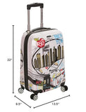 Rockland Departure Hardside Spinner Wheel Luggage, New York, Carry-On 20-Inch