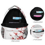 ALAZA Japanese Cherry Blossom Sakura Large Backpack for Girls Kids School Women Personalized Laptop iPad Tablet Travel School Bag with Multiple Pockets for Men Women College