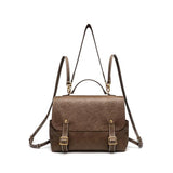 GELANNI Women Vintage Leather Convertible Satchel Backpack Purse Shoulder Handbag
