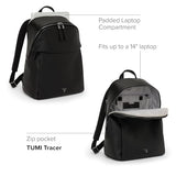 TUMI - Voyageur Holland Backpack - Leather Backpack for Women with Phone Pocket, Laptop Compartment & More - Stylish Travel & Everyday Backpack - Black, Gunmetal Hardware