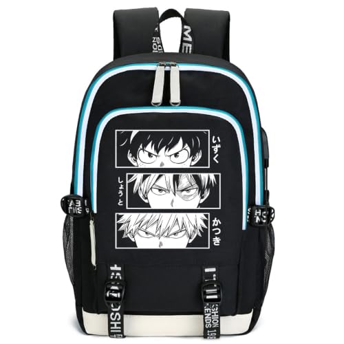 blucagand Anime Backpack Canvas Capacity Roomy Laptop Manga Backpack