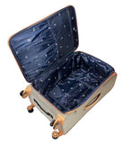 Dockers Seahorse Softside Expandable 8-Wheel Spinner Travel Checked Luggage, 3-Piece Set, New British Khaki