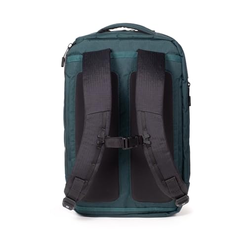 Topo Designs Global Pro Backpack, Waterproof X-Rip Fabric, Metal Hardware, External Access Laptop Sleeve, Pass Through Sleeve, Rugged + Minimalist PFC-Free (Dark Pine)
