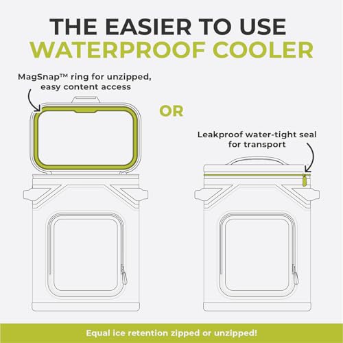 CORE Magnetic Leak Proof 24 Can Soft Cooler with Waterproof Zipper | Insulated Bag Portable Ice Chest Box | Best Backpack Cooler for Food & Beverages for Tailgating, Car Camping, and Family Picnics