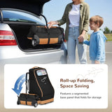 YOREPEK Foldable Car Seat Travel Bag for Airplane with 2 Wheels