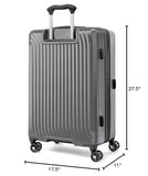 Travelpro Maxlite Air Hardside Expandable Checked Luggage, 8 Spinner Wheels, Lightweight Hard Shell Polycarbonate Suitcase, Shadow Grey, Checked Medium 25-Inch