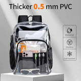 LERASO Transparent Backpack With Thickened Pvc Material, Perspective Design, Large Capacity Multi Pocket Backpack, Suitable For Concerts, Work, Travel, Festivals, Daily Commuting (Black)