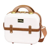 World Traveler Gatsby Vintage Style 2-Piece Hardside Carry-On Retro Train Case Spinner Luggage Set - Ivory