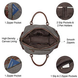 S-ZONE Duffle Bag for Travel Canvas Duffel Bag Carry on Weekender Bag for Men