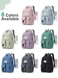 FIORETTO School Backpack for Teen Girls & Women with Compartment, Lightweight School Bag Bookbag with Multiple Pockets, Ideal for Middle High School, College, Travel, Green 25L