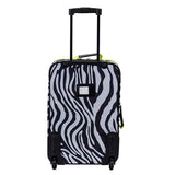Rockland Fashion Softside Upright Luggage Set, Expandable, Lime Zebra, 2-Piece (14/19)