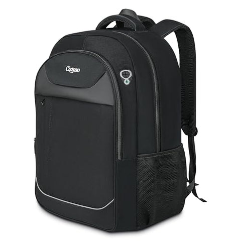 Ciztnso Travel Backpack, Anti Theft Durable Men Laptop Backpack with USB Port & organizer, Water Resistant Computer Bookbag,Carry on Luggage for Men Fits 15.6 Inch Tablet - Black