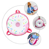 OATIPHO 1pc Boys and Girls Portable Doughnut-shaped Backpack for Girls Lightweight Creative Storage Bag for Preschool and Kindergarten Rainbow Design Safe for Daycare and Travel