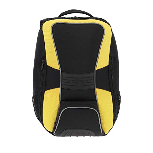 Totto Men's Bicycle Backpack, Black/Yellow, 47 cm