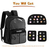 Fandomara Ita Bag Pin Display Backpack with Insert, Cute Ita Backpack for Anime Cosplay, Black