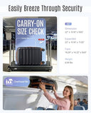 LIGHT FLIGHT Carry On Luggage 22x14x9 Airline Approved Suitcase,Black/Brown
