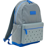 Crocs Nylon Backpack, Personalize with Jibbitz Charms, Grey/Multi, One Size