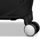 Samsonite Soft-Sided 25-Inch Lightweight Medium Checked Expandable Element Suitcase: Durable, 360° Spinner Wheels, Adjustable Telescopic Handle, 2 Front & 1 Side Pocket -Black