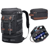 WITZMAN Canvas Travel Backpack Large Laptop Bags Convertible Shoulder Rucksack Toiletry Bag for Men Large Capacity Hanging Dopp kit