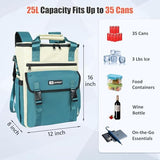 Backpack Cooler for Women, AYAMAYA Stylish 35 Cans Leakproof Soft Cooler Backpack, Waterproof Insulated Lunchbox Shoulder Bag Keeps Cold for Up to 18 Hours for Camping, Beach, Work, Picnic, Blue