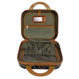 Chariot Regal Vintage Style 2-Piece Hardside Carry-On Retro Train Case Spinner Luggage Set - Black