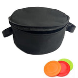 KALASONEER Disc Golf Bag, Portable Waterproof Disc Golf Bag with More than 10 Discs Capacity,Adjustable Strap(Black)