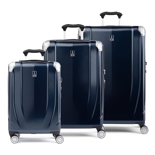 Travelpro Pathways 3 Hardside Expandable Luggage, 8 Spinner Wheels, Lightweight Hard Shell Suitcase, 3 Piece Set (21/25/28), Royal Blue | Backpacks4Less