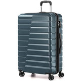 Coolife Lightweight Luggage with TSA Lock,Large Checked Teal Blue