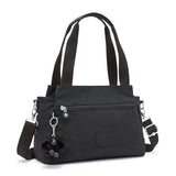 Kipling Womens Elysia Bag, Lightweight, Multi-compartment Magnetic Snap Pockets, Shoulder Crossbody Bag, Black Noir, 11.5 L X 9 H X 5 D US