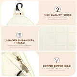 Ohlukies Tennis Bags for Women, Waterproof Crossbody Sling Pickleball backpack,Tennis Racket Bag,Ideal Gift for Girls Sports Lovers (White)