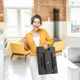 SPACEKEEPER Folding Hand Truck, 500 LB Heavy Duty Luggage Cart, Black