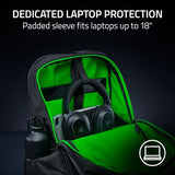Razer Rogue V4 18" Gaming Laptop Backpack — Tear & Water Resistant Exterior, Shockproof Sleeve Fits Up to 18 inch Laptops, Ergonomic Comfort, Made with Recycled Material, Padded Shoulder Straps