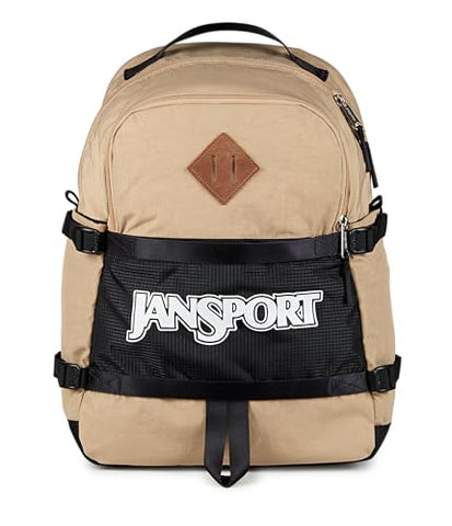 JanSport Small Seattle Pack – Compact Backpack with Main Compartment, Dual Water Bottle Pockets, and Padded Sleeve for 15-Inch Laptop, Travertine