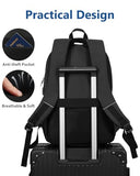 kadilong Large Laptop Backpack Men Book Bag with USB Charging Port Business Travel Anti Theft Durable,Water Resistant College Computer Bag Fits 17.3 Inch Notebook for Teenage Boys,Black