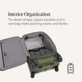 SWISSGEAR Sion 2-Piece Travel Set, Softside Expandable Carry-On Spinner Bundled with 1900 ScanSmart 17" Laptop Backpack with RFID Blocking & Tech Organization, Evergreen