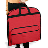 Dalix 60" Foldable Garment Bag Suits Cover Dresses w Front Pocket Red