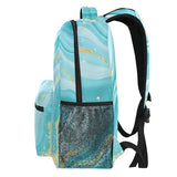 Wamika Turquoise Tie Dye Backpack Green Blue Marble School Backpacks Preschool Book Bag