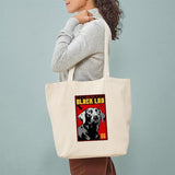 CafePress Obey The BLACK LAB! Tote Bag Natural Canvas Tote Bag, Reusable Shopping Bag