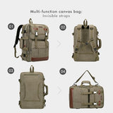 WITZMAN Canvas Travel Backpack for Men Large Laptop Backpack Fits 16 Inch